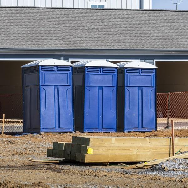 Heavy-duty construction site porta potty in Brunswick, Georgia